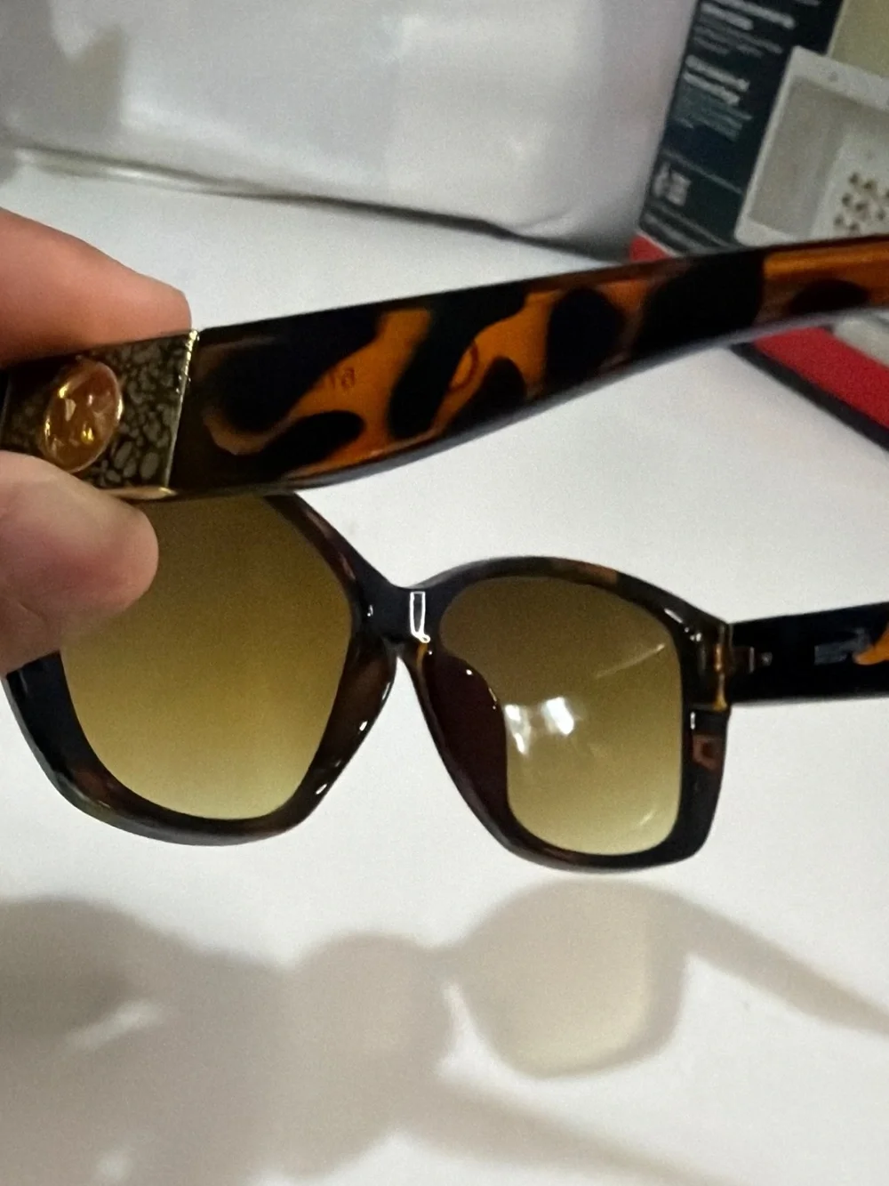 Michael Kors Lucy Sunglasses M2894S 240 Tortoise Shell Gold MK Logo 57-16-135⁠